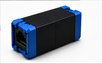 Angled view of the assembled Catlok coupler